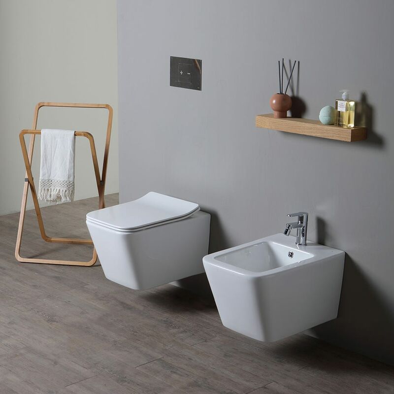 foto del prodotto kiamami valentina coppia di sanitari sospesi in ceramica rimless rock