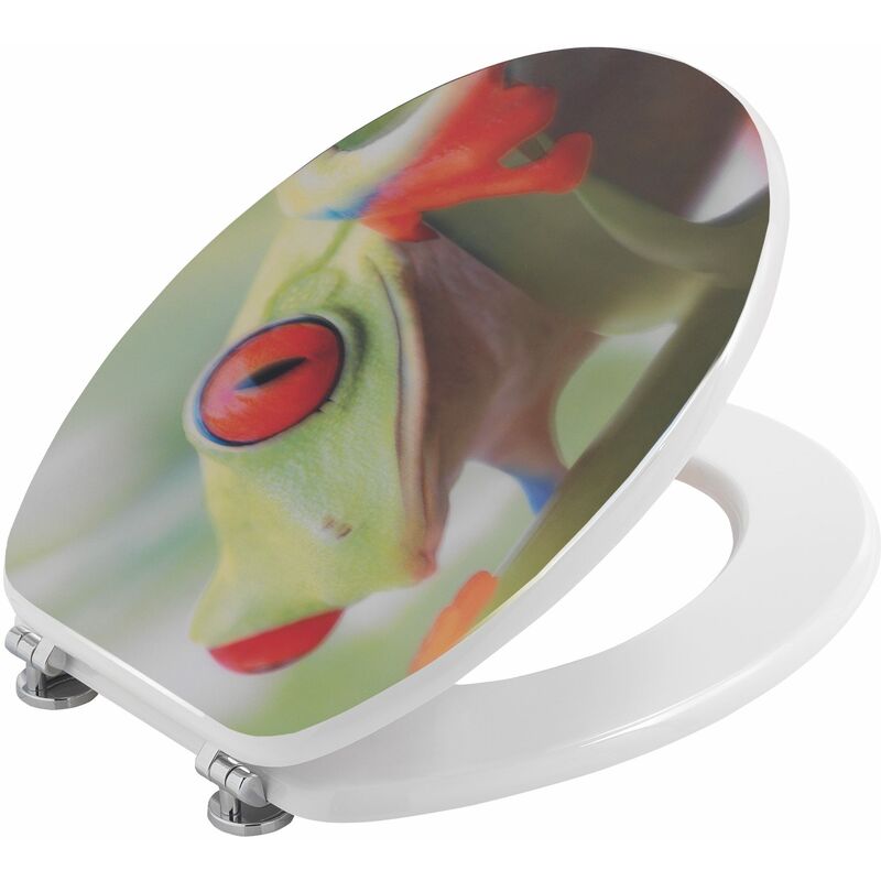 foto del prodotto kiamami valentina copriwater sedile wc con decoro rana e disegno 3d