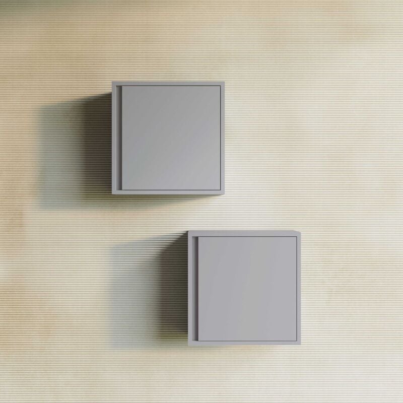 foto del prodotto kiamami valentina cubo pensile per bagno 39cm installazione sospesa grigio chiaro monaco