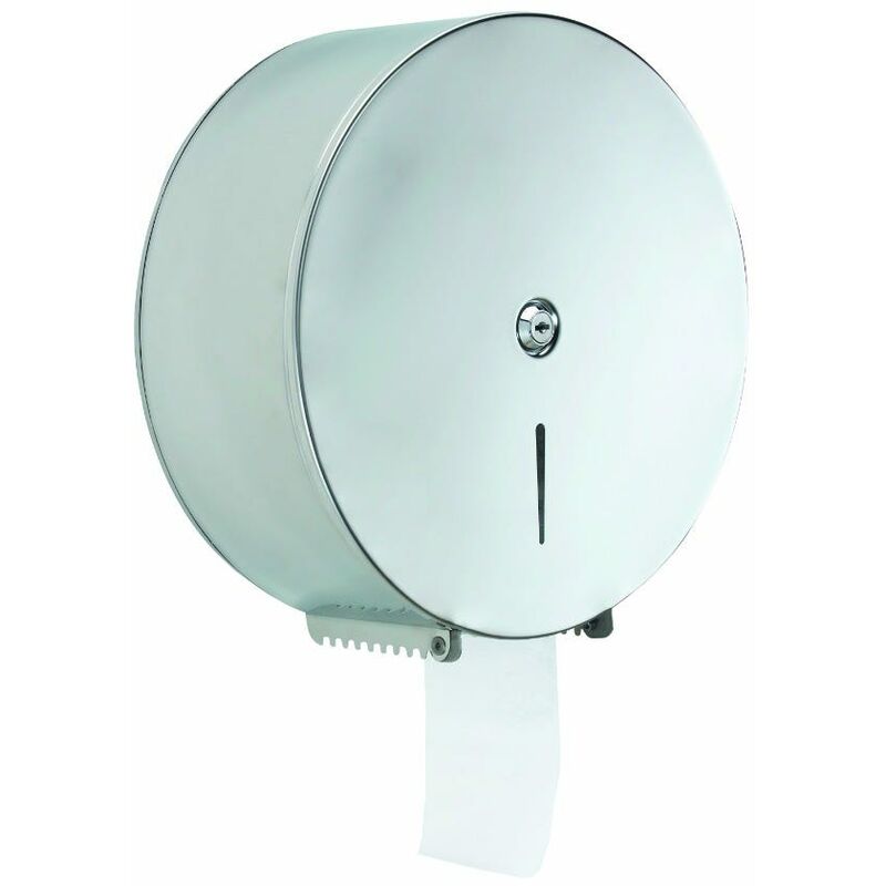 foto del prodotto kiamami valentina distributore di rotoli di carta igienica max 26 cm con serratura di sicurezza acciaio inox cromato lucido
