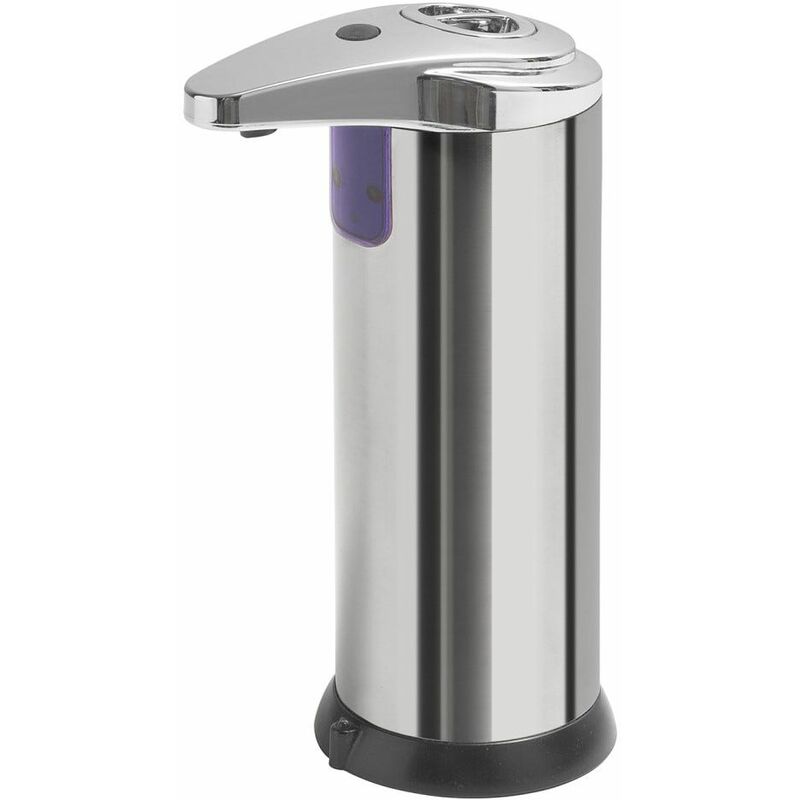 foto del prodotto kiamami valentina distributore di sapone gel igienizzante da appoggio 240 ml acciaio inox cromato chromis