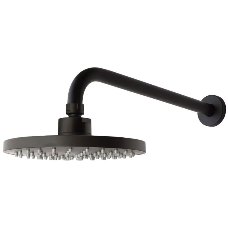 foto del prodotto kiamami valentina kit doccia con soffione e braccio doccia nero