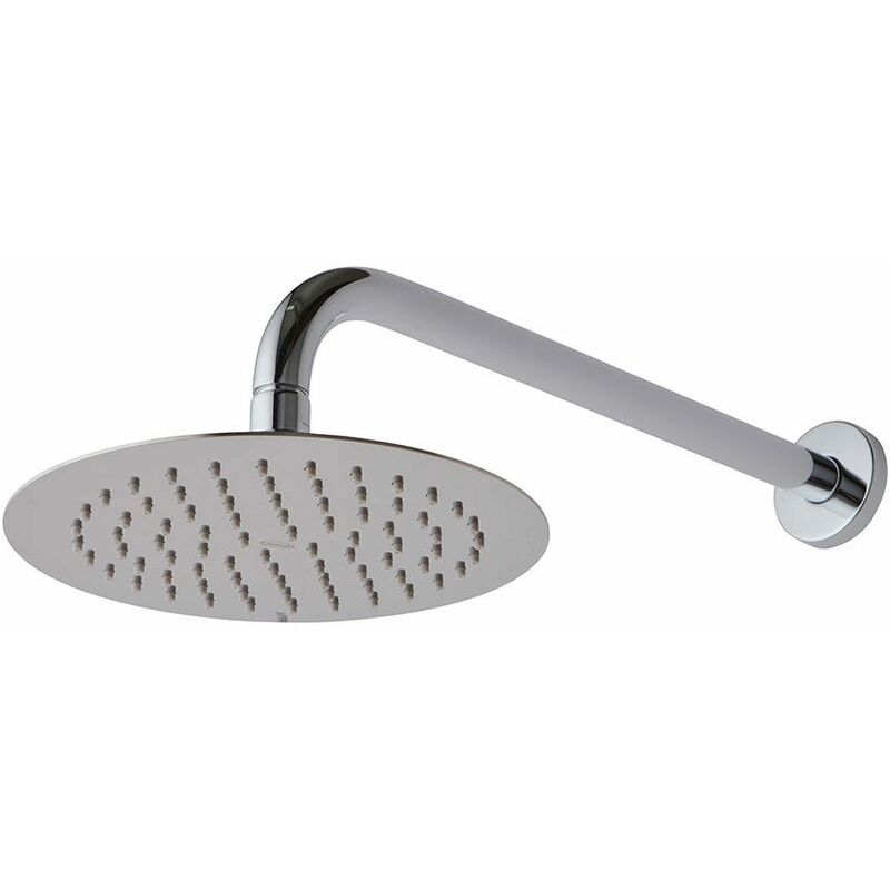 foto del prodotto kiamami valentina kit soffione doccia rotondo 20cm con braccio cromato tondo