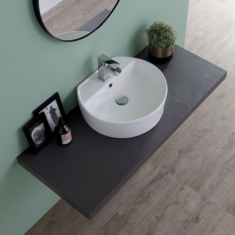 foto del prodotto kiamami valentina lavabo d appoggio ovale in ceramica profondo 44 cm