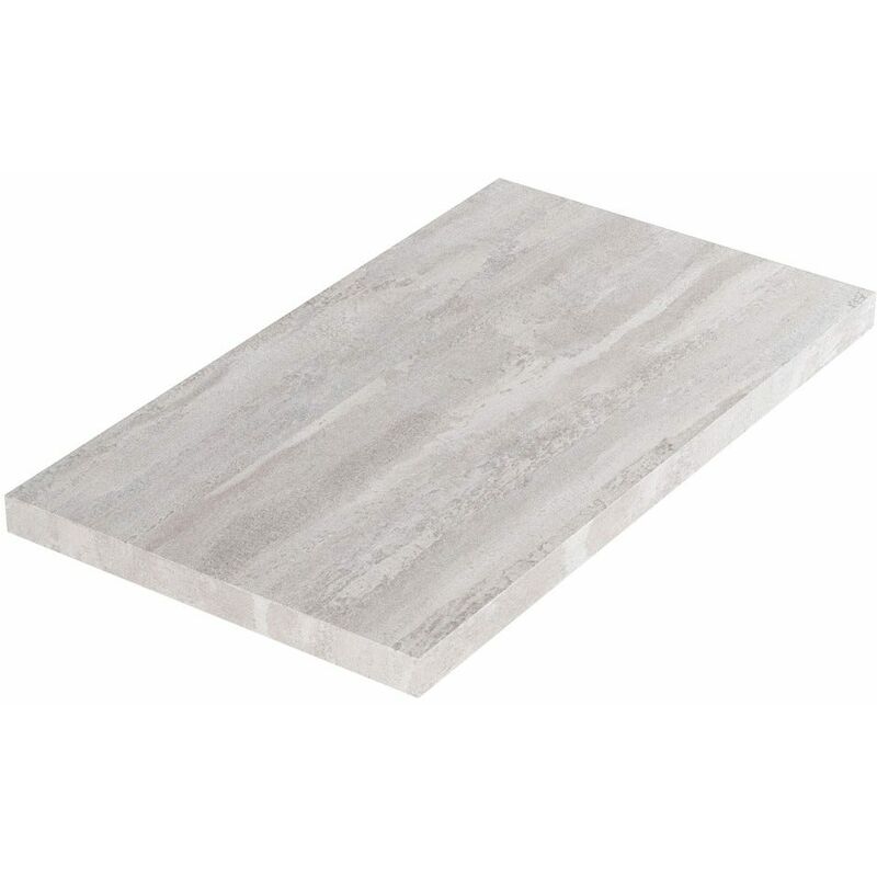 foto del prodotto kiamami valentina mensola per lavabo bagno da 80cm finitura cemento