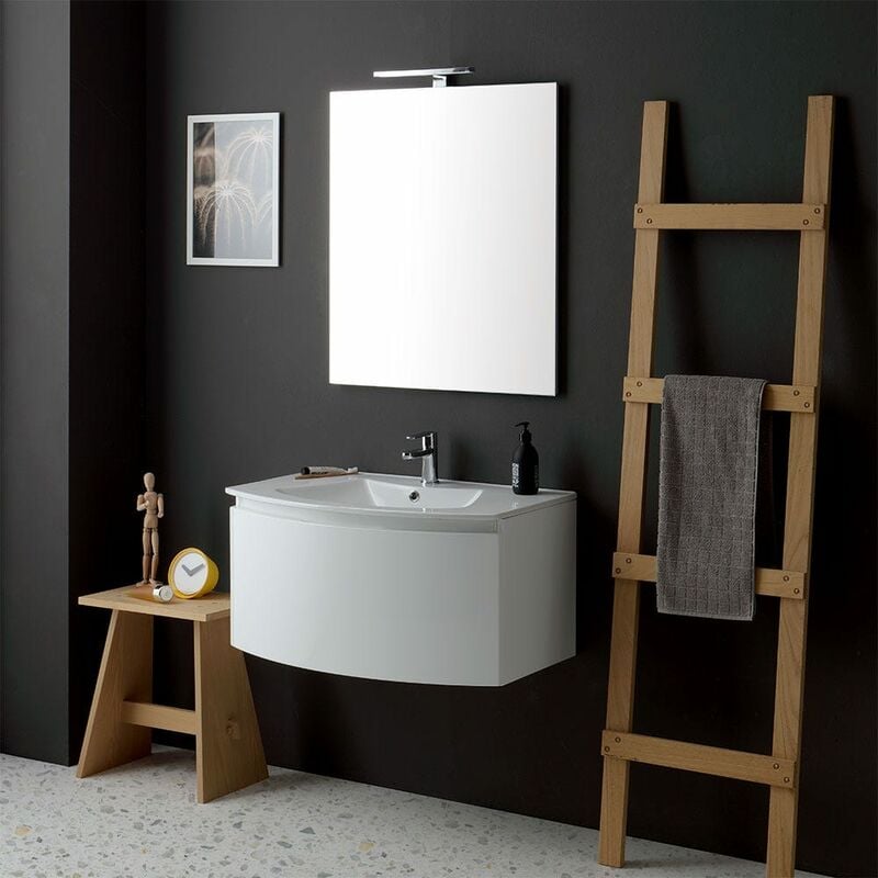 foto del prodotto kiamami valentina mobile bagno curvo sospeso cm 82 con lavabo e specchio riva