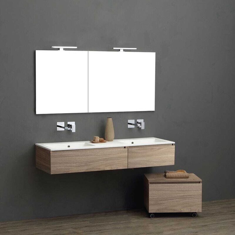 foto del prodotto kiamami valentina mobile bagno sospeso 150cm 2 cassetti rovere naturale valentina