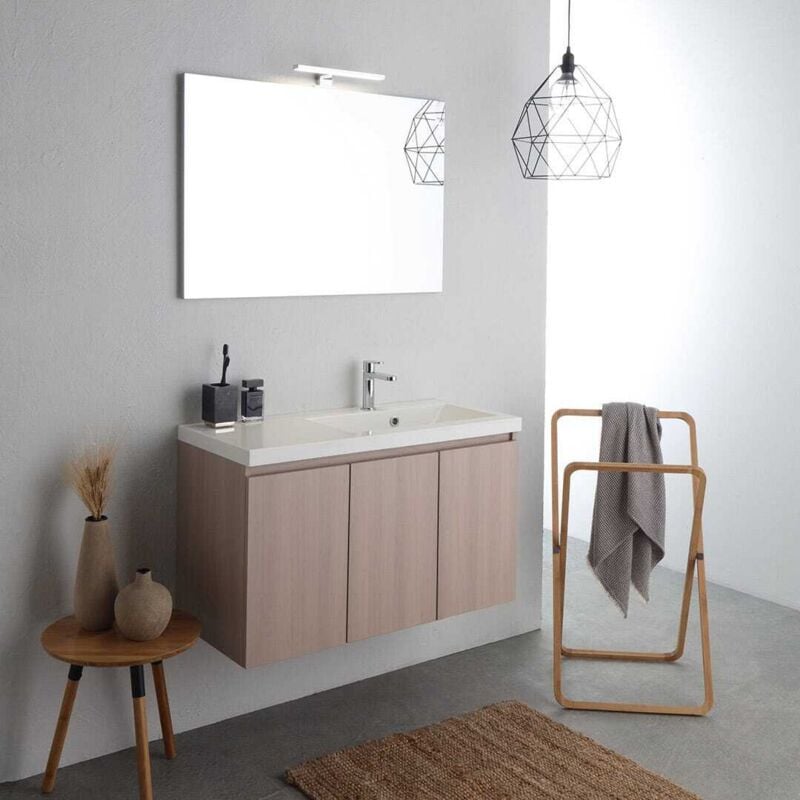 foto del prodotto kiamami valentina mobile bagno sospeso 90cm olmo con vasca dx malaga