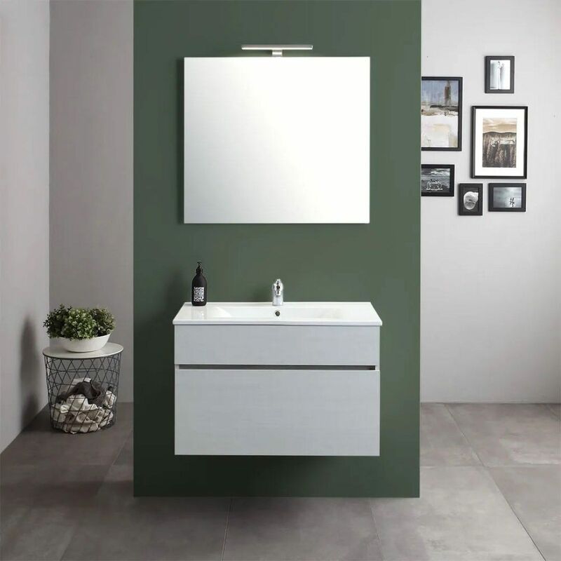 foto del prodotto kiamami valentina mobile bagno sospeso con cassetto 80cm grigio moon silvia