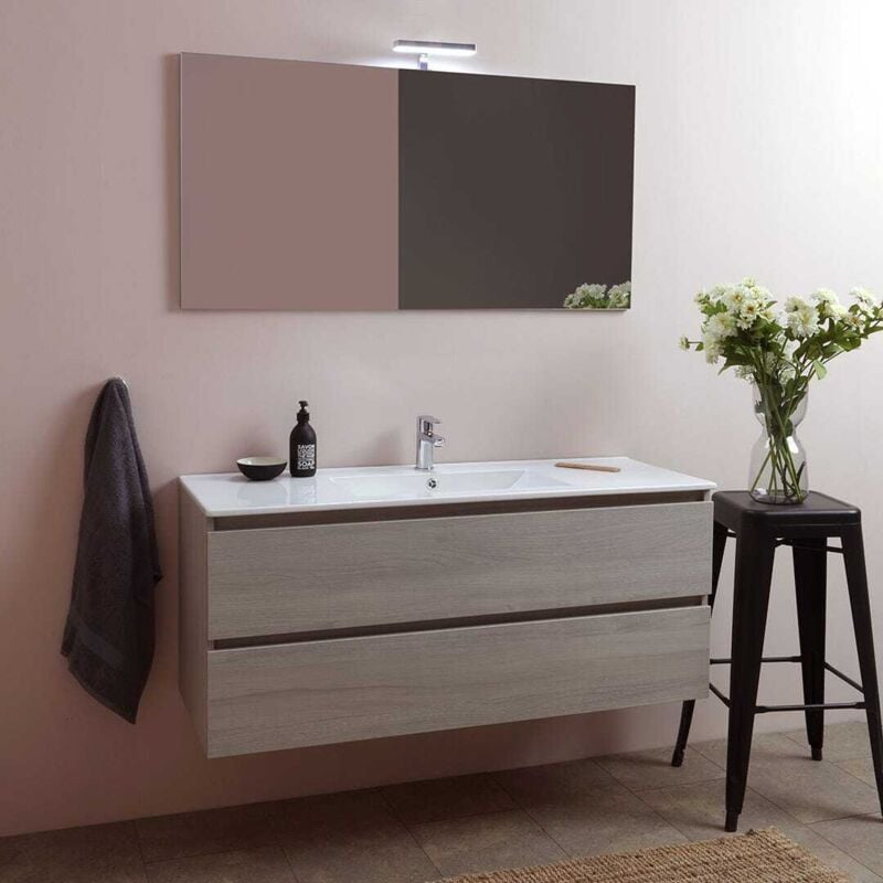 foto del prodotto kiamami valentina mobile bagno sospeso con lavabo integrato e specchio 120 cm berlin
