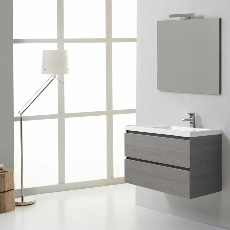 foto del prodotto kiamami valentina mobile bagno sospeso manhattan 90 cm con cassetti destro