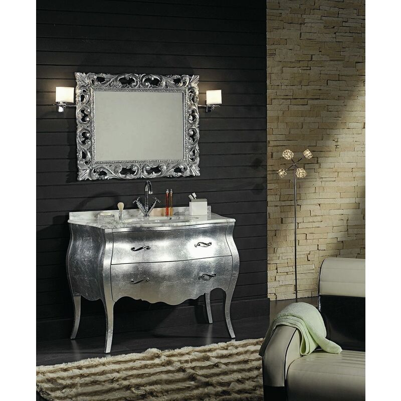 foto del prodotto kiamami valentina mobile barocco stile barocco shabby per bagno con cassetti e specchio