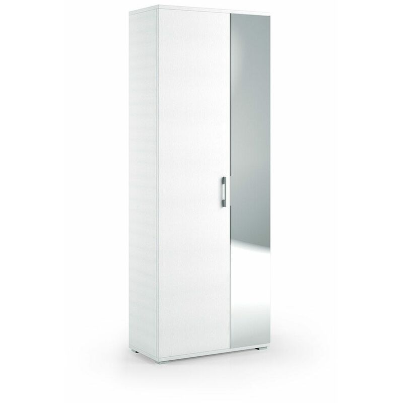 foto del prodotto kiamami valentina mobile multiuso per il bagno h 195cm bianco con 1 anta e specchio