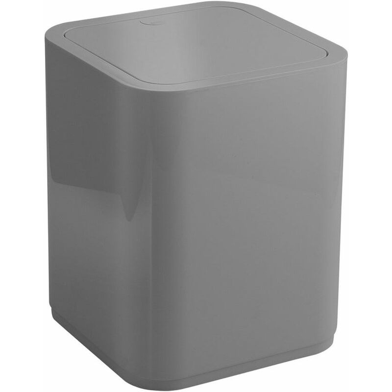 foto del prodotto kiamami valentina pattumiera quadrata per bagno in polipropilene grigio 8l agave