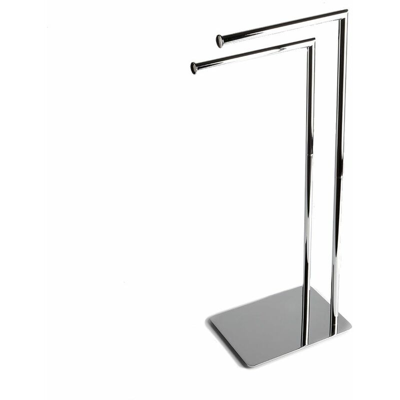 foto del prodotto kiamami valentina piantana porta 2 salviette cromato con basamento rettangolare