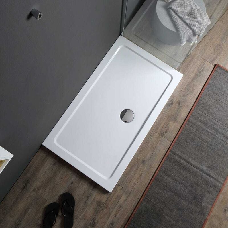 foto del prodotto kiamami valentina piatto doccia 70x90 acrilico e abs bianco alba