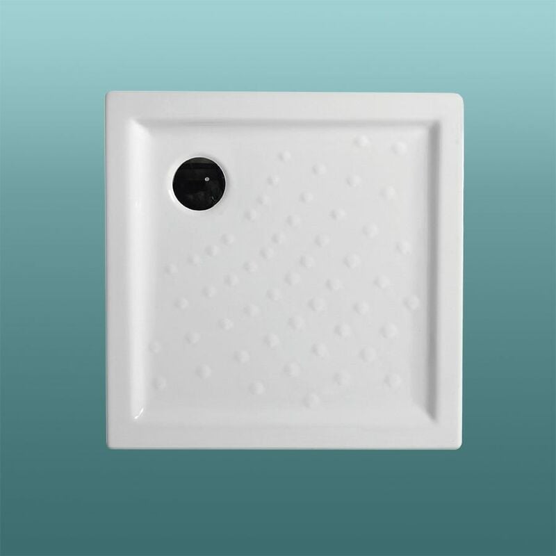 foto del prodotto kiamami valentina piatto doccia 90x90 quadrato in ceramica antiscivolo h6 malta