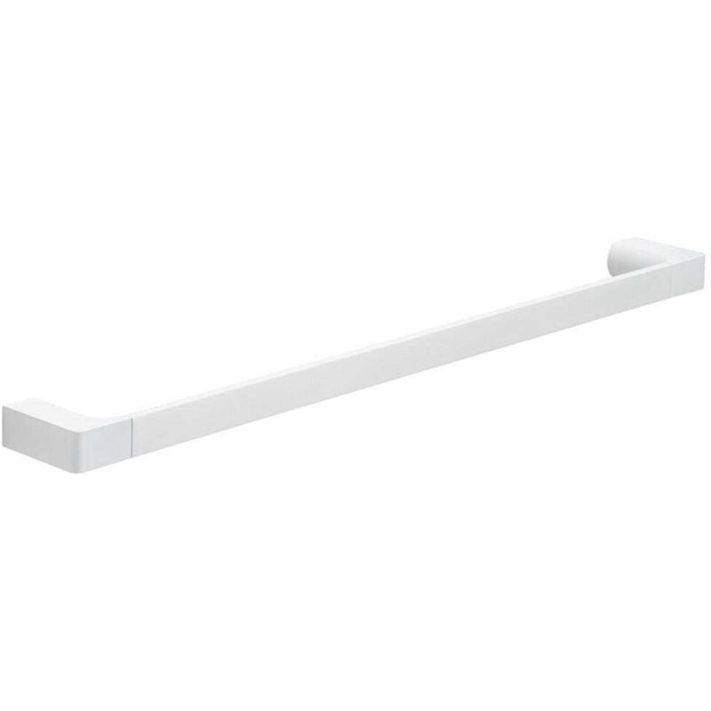 foto del prodotto kiamami valentina porta salviette da 60 cm ottone cromato bianco opaco fissaggio con viti incluse giacinto