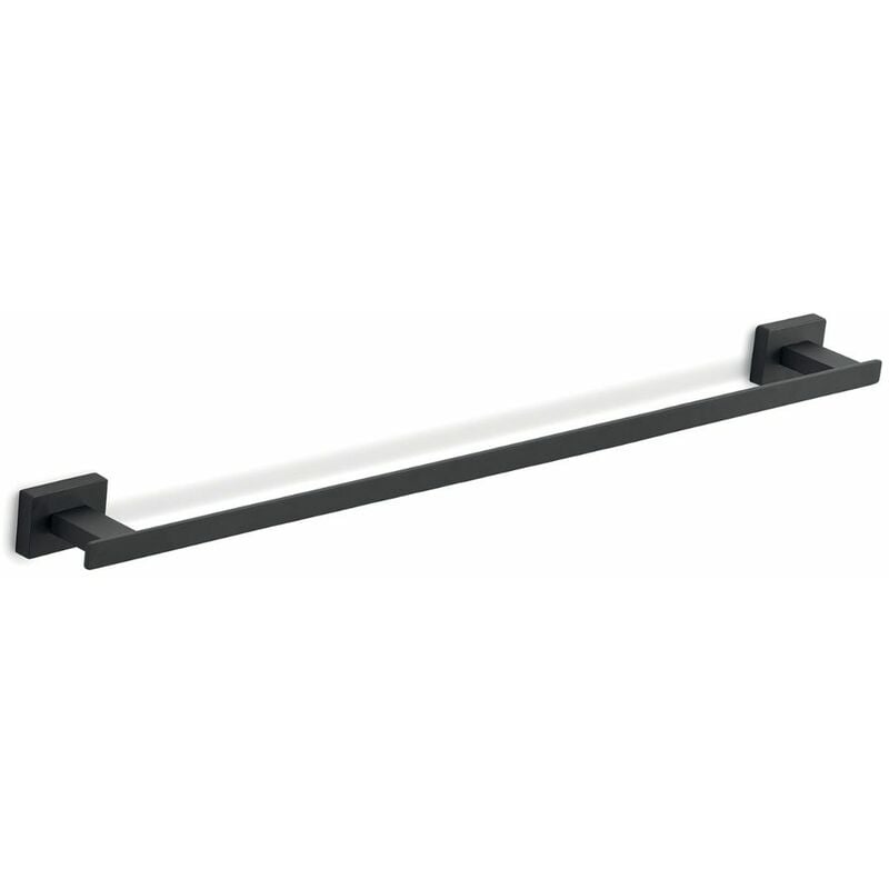 foto del prodotto kiamami valentina porta salviette da bagno 60cm acciaio nero opaco atene