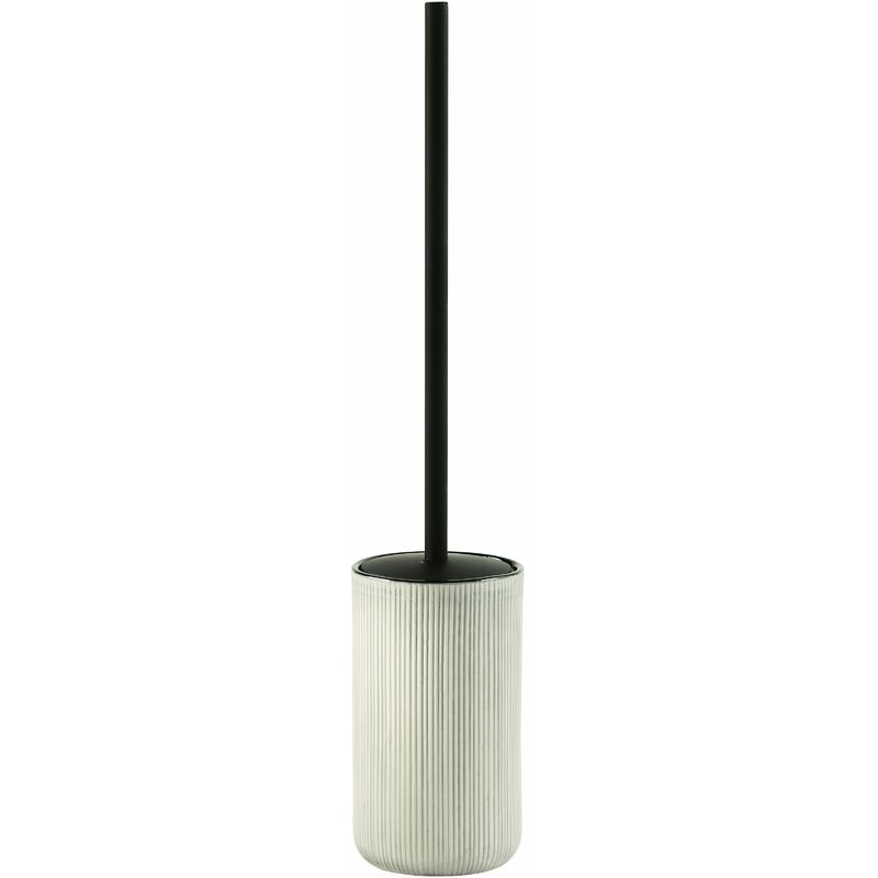 foto del prodotto kiamami valentina porta scopino wc da appoggio in ceramica grigio nero nambino