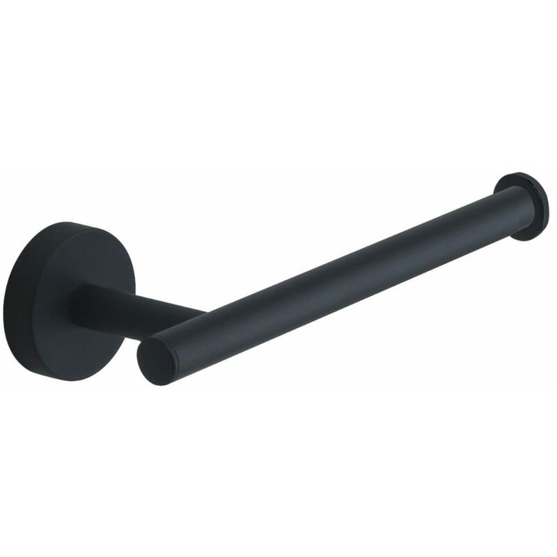 foto del prodotto kiamami valentina portarotolo acciaio inox nero opaco fissaggio a muro violetta