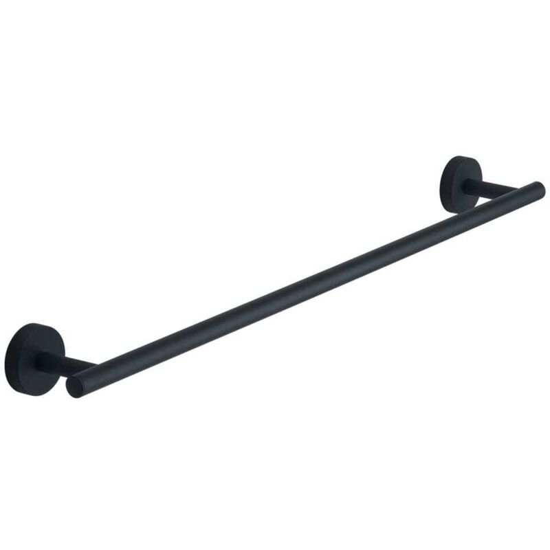 foto del prodotto kiamami valentina portasalviette da 60 cm acciaio inox nero opaco fissaggio a muro violetta