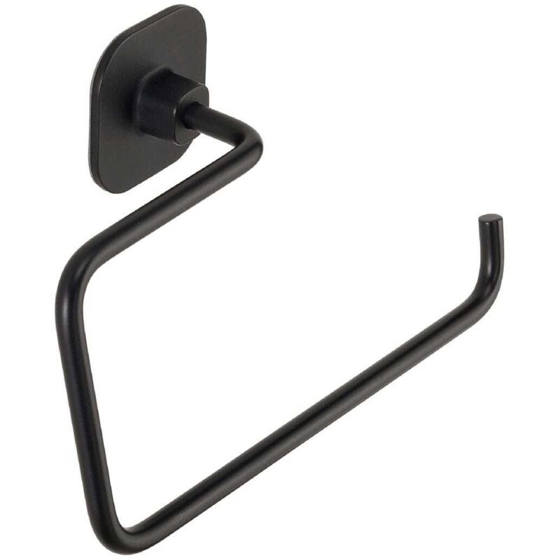 foto del prodotto kiamami valentina - portasalviette da parete ad anello acciaio inox nero opaco timo