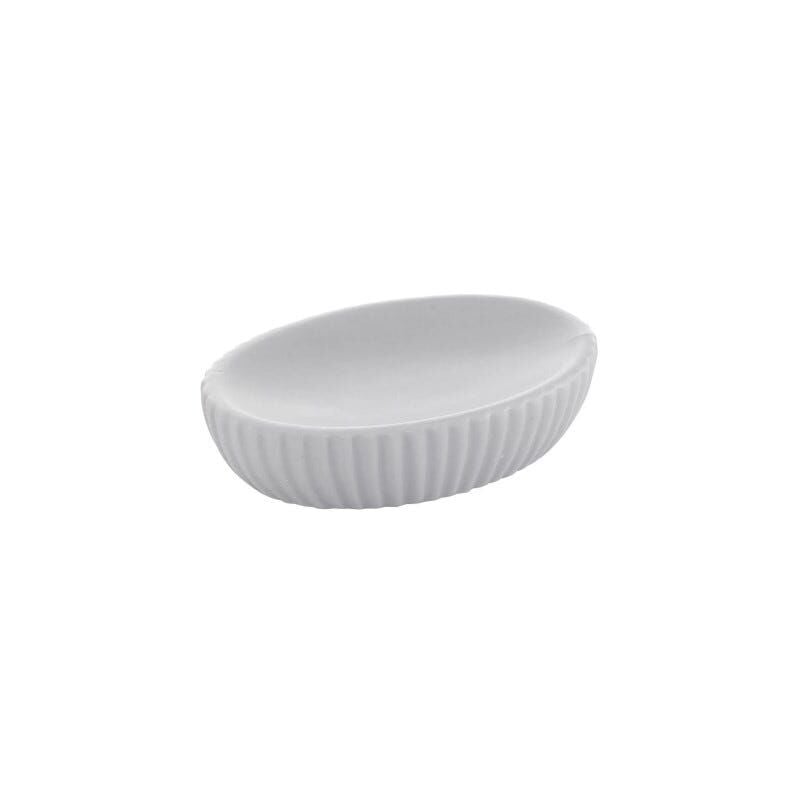 foto del prodotto kiamami valentina portasapone bagno in ceramica grigia da appoggio dory