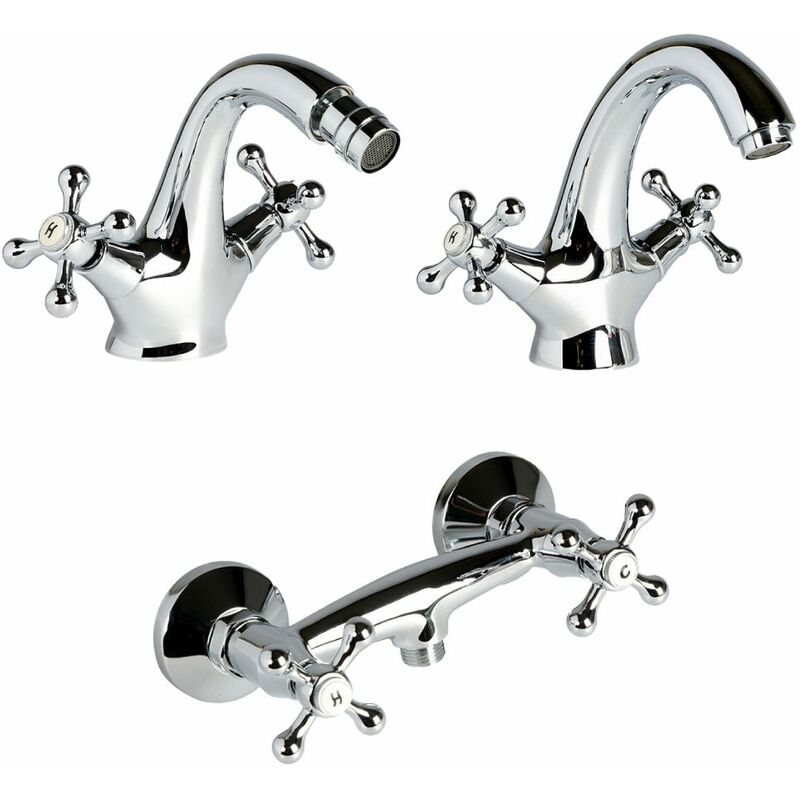 foto del prodotto kiamami valentina rubinetteria bagno retro lavabo bidet esterno doccia narciso