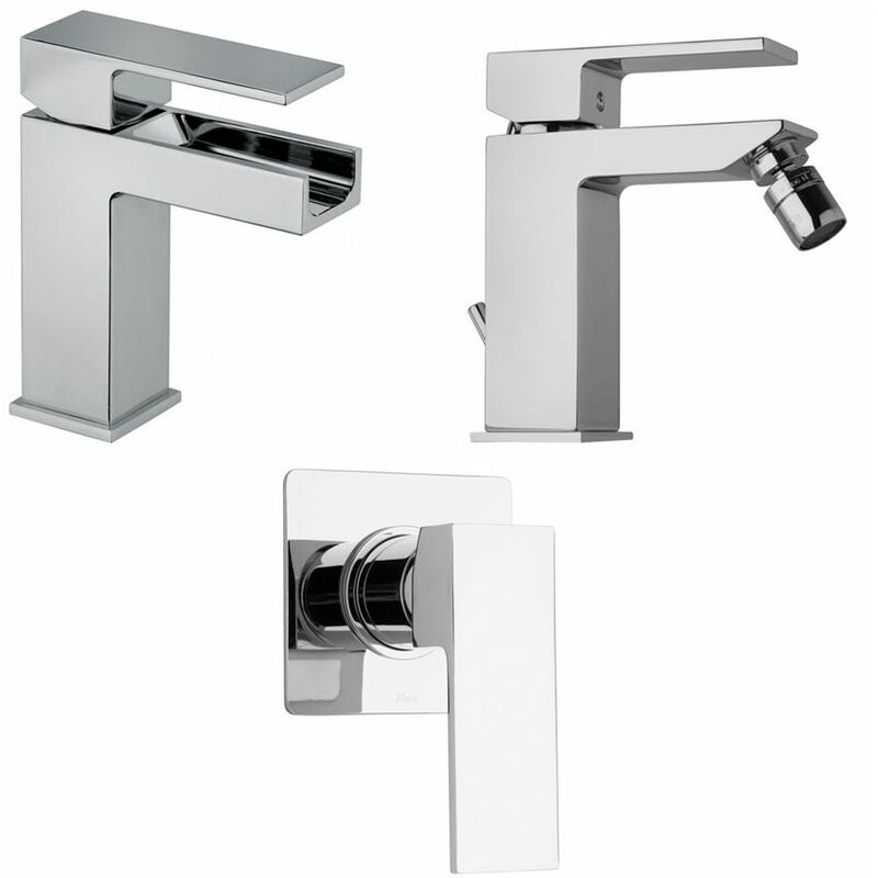 foto del prodotto kiamami valentina rubinetti bagno lavabo a cascata, bidet e incasso doccia infinity