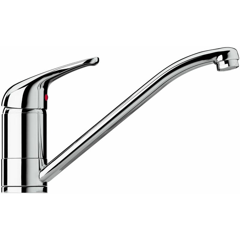 foto del prodotto kiamami valentina rubinetto miscelatore lavello cucina con canna acqua bassa corallo