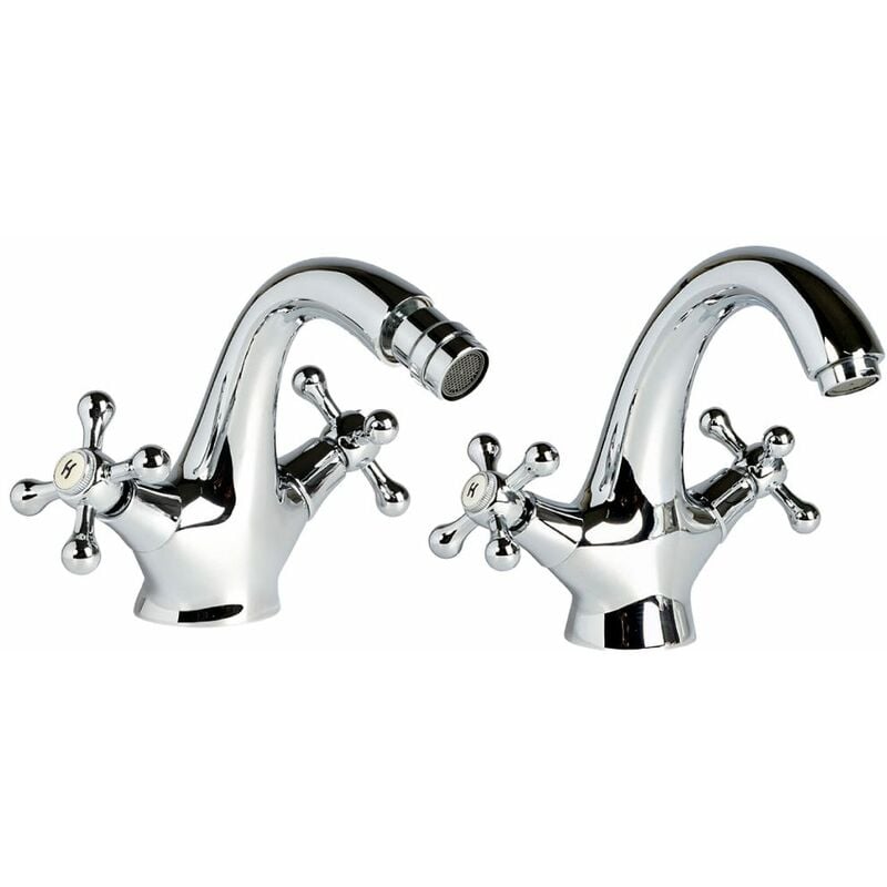 foto del prodotto kiamami valentina rubinetto per lavabo e bidet con manopola a croce narciso