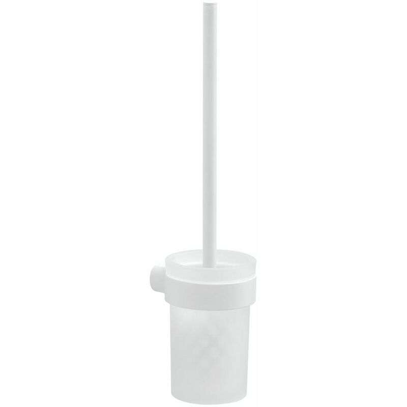 foto del prodotto kiamami valentina scopino wc da muro vetro ottone cromato bianco opaco fissaggio con viti incluse giacinto