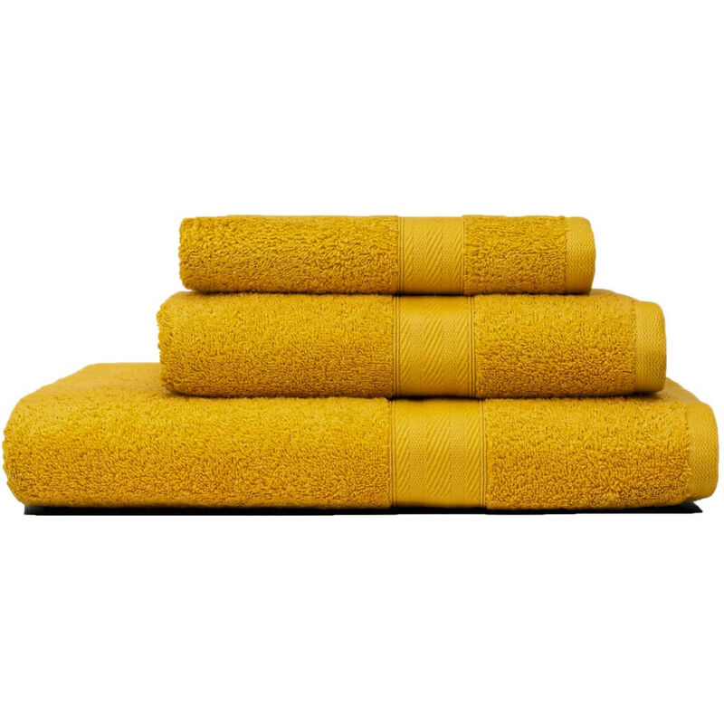 immagine 0 del prodotto kiamami valentina set 3 asciugamani bagno coordinato in spugna di cotone ocra teddy