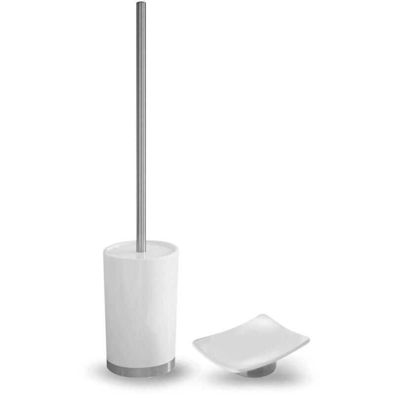 foto del prodotto kiamami valentina set accessori bidet e wc in ceramica bianco lilly