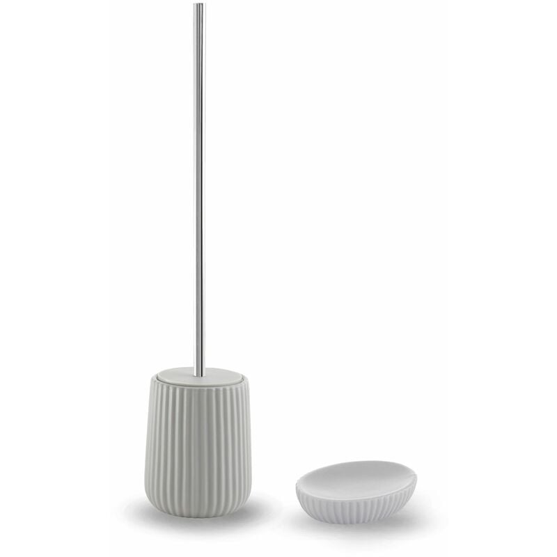 foto del prodotto kiamami valentina set accessori bidet e wc in ceramica colore grigio dory