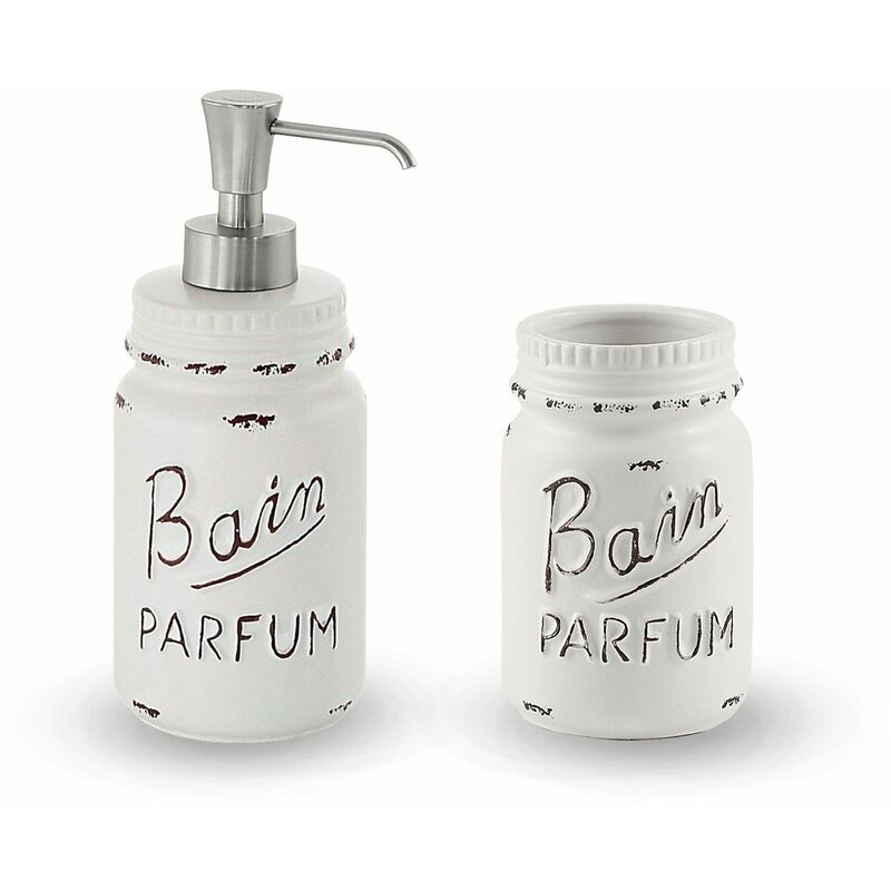 foto del prodotto kiamami valentina set accessori ceramica con porta spazzolino e sapone cindy