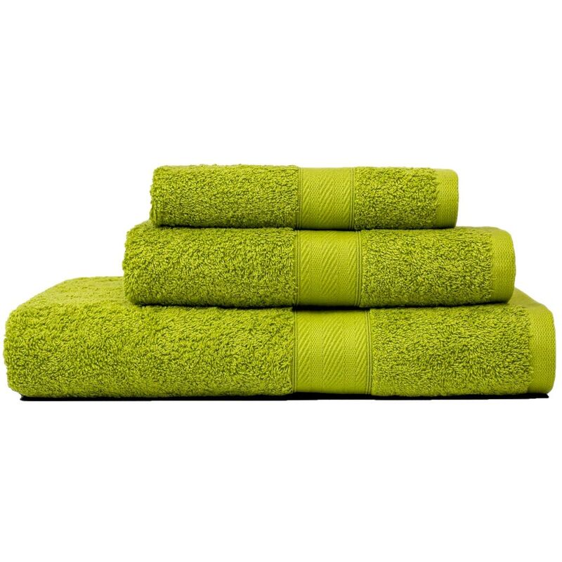 foto del prodotto kiamami valentina set asciugamani da bagno ospite viso telo in spugna verde erba teddy