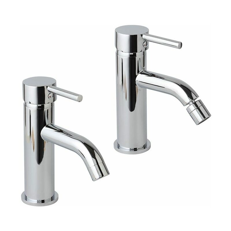 foto del prodotto kiamami valentina set rubinetti bagno in ottone cromato per lavabo e bidet fassa