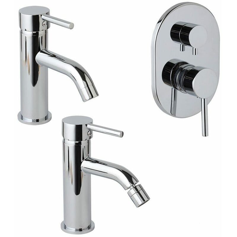 foto del prodotto kiamami valentina set rubinetti bagno lavabo, bidet, incasso doccia con deviatore fassa