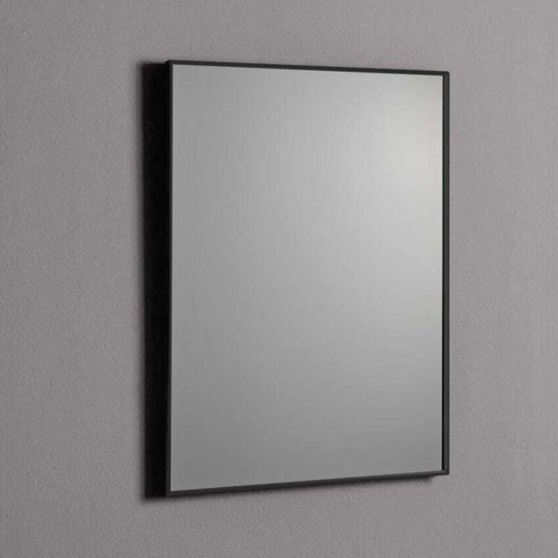 foto del prodotto kiamami valentina specchio 60x80 con telaio in pvc e bordo nero opaco