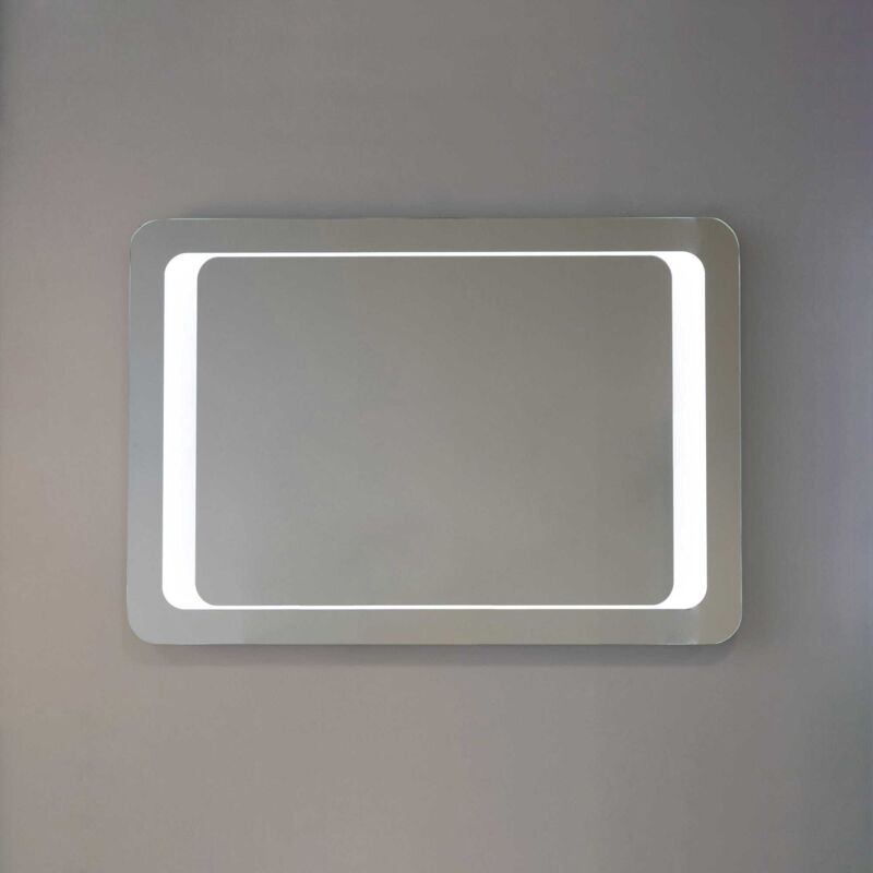 foto del prodotto kiamami valentina specchio a led retroilluminato con sabbiatura 80x60 reversibile