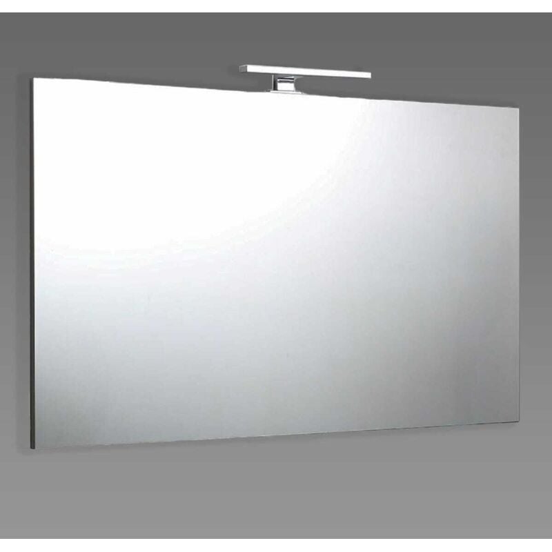 foto del prodotto kiamami valentina - specchio bagno 120x60 con lampada led cromata 20cm