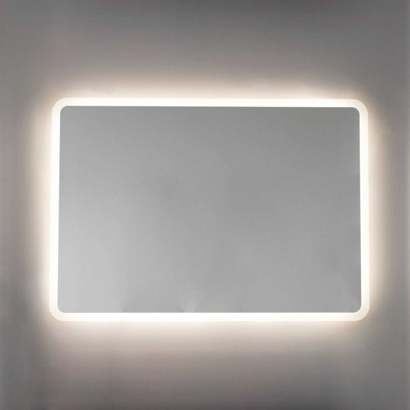 foto del prodotto kiamami valentina specchio con bordo sabbiato ed illuminazione led integrata 100x70