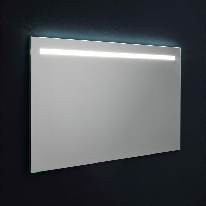 foto del prodotto kiamami valentina specchio con fascia a led superiore retroilluminato 120x70 cm