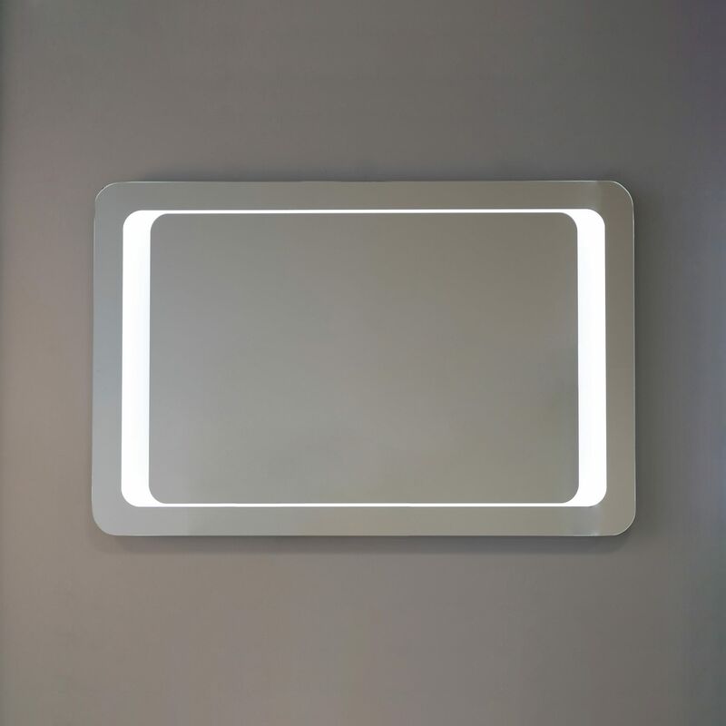 foto del prodotto kiamami valentina specchio con sabbiatura frontale retroilluminata a led 90x60