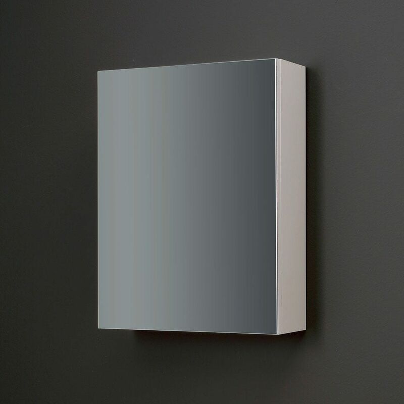 foto del prodotto kiamami valentina specchio contenitore per bagno con un anta bianco 45 cm