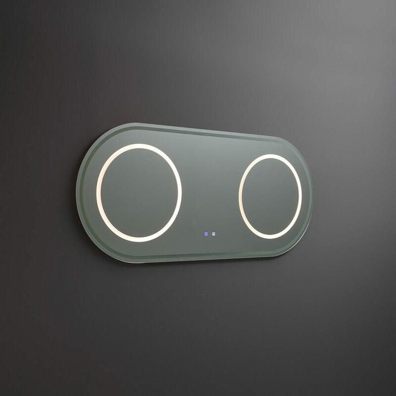 foto del prodotto kiamami valentina specchio ovale 180x80 per bagno con illuminazione led