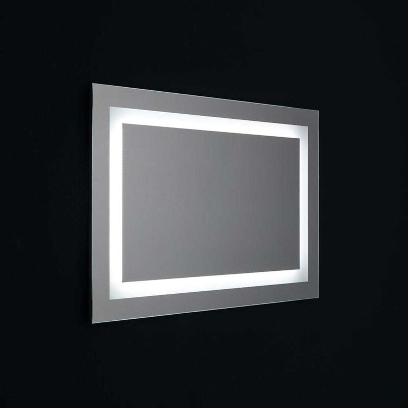 foto del prodotto kiamami valentina specchio per bagno 90x60 a led reversibile accensione touch