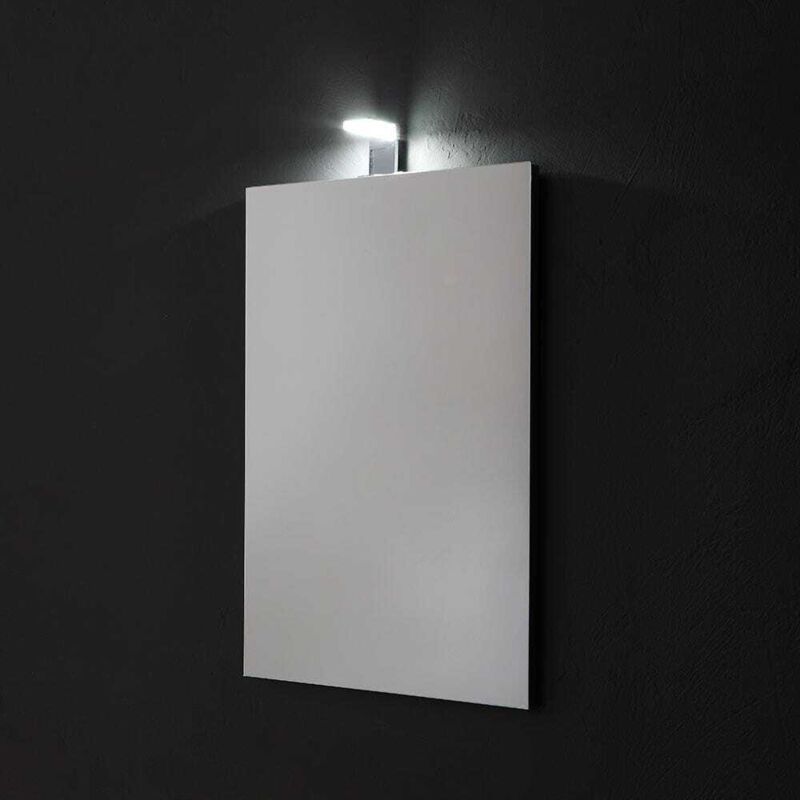 foto del prodotto kiamami valentina - specchio rettangolare cm 50x70 reversibile completo di lampada led